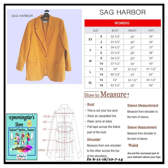 SAG HARBOR Minimalist Lapel One-Button 100% Pure Wool Jacket 16 - Picture 12 of 12